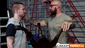 Devin Tyler jaw drops to the floor when his cute stepuncle suddenly kissed him