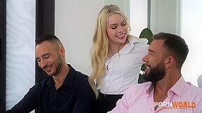 Petite Blonde Social Media Tutor Haley Spades Turns Latest Lesson Into Dp Threesome
