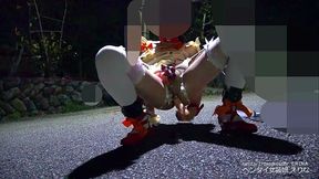 【女装】膣鏡を挿入したままお外でクポクポ｜えりな【変態】