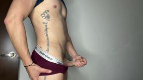 Hot Man Masturbating a Big Cock While Moaning up a Big Cumshot - Porn in Spanish