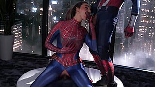 Spider Girl Banged By Superheroes