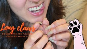 SUPER CLOSE UP Foreskin play, inserting long pointy nails, scratching and handjob