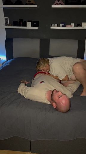 Blowjob to Cumshot Pussy Fingering Clit Rubbing Deep in Mouth Multiple Orgasms Blonde Horny Couple Kissing Real Wet Blowjob