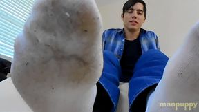 Giant Roommate Gives You a Foot Job - Aiden Valetine