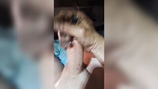 Muddy forearms on Muddy meatpipe