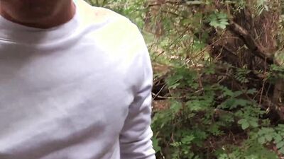 Amateur Czech lad is getting fucked in the forest by a stranger
