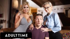 Lusty Dude Experiences Intense Threesome With Step-Moms