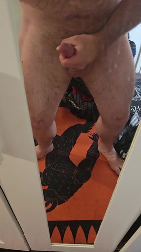 Daddy stroking and cumming