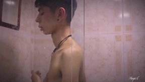 pov you re spying this hot latino twink while he s taking a shower