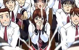 Hentai coed masturbation in front of class