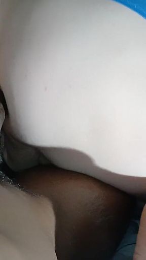 Anal Training Riding 2 Dick in Her Ass