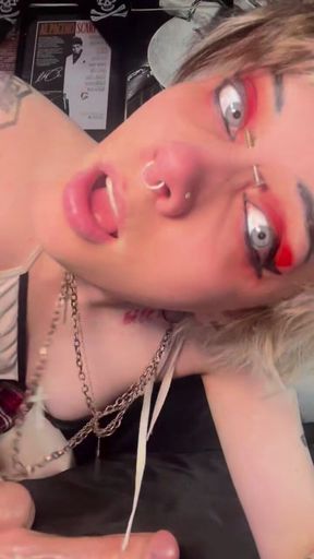 Nose Fetish Cute Goth Rubs Your Cock All Over Her Button Nose Pig Nose Flaring JOI Cum Inside My Nose