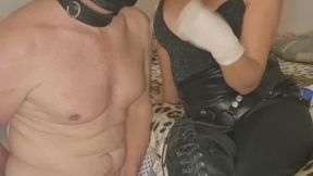 Ghalia masters orgasm control and makes him have an orgasm