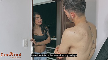 Sexy tranny Latin girl fucking with her neighbor