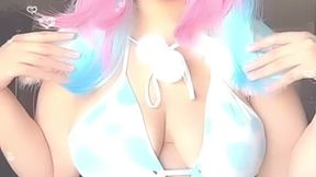 Cowgirl POV with Minato Aqua - Cowgirl Creampie and Ahegao Blowjob