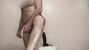 Fucking Ass with a Thick, Black Dildo 1