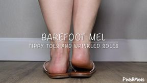 Barefoot Mel Tippy Toes and Wrinkled Soles