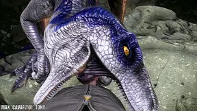Guy fucks multiple dinosaur raptors in dirty groupsex