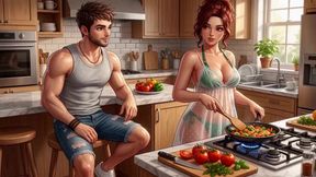 Horny Stepmom Can't Resist Stepson's Cock in the Kitchen