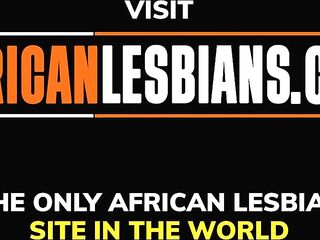 Outdoor valentines afro lesbian babes date vagina dessert