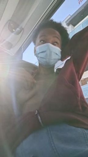 [ALMOST CAUGHT] Ebony Slut has adventure in public car