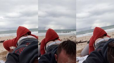 Pigslut slurps big ass on the beach nipples locked in kinkybogan