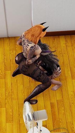 Futa Stepmom Uses Alt Daughter Hard - Blowjob & Cum in Mouth