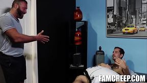 Aiden Joseph has an intense threesome with his older handsome stepuncles Alex Tikas &amp_ Julian Torres