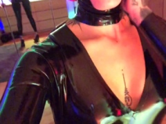 Latex bitch plays bdsm games in euro porn movie