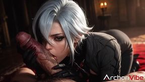 arlecchino find out that sperm can take the curse out of her hands, so i filled all her wholes to help[ai]