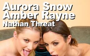 Aurora Snow & Amber Rayne & Nathan Threat BGG suck snowball.