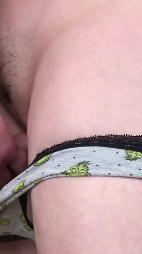 Perv Stepmom Get Cum in Panties by Her Stepson. She Puts on Panties with My Sperm Before the Dinner.