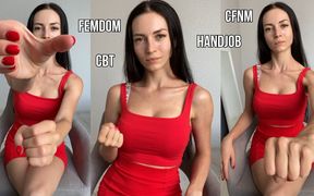 Femdom Handjob Roleplay, CBT, CFNM, POV