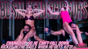Femdom Jitsu - Chained, Scissored and Ballbusted
