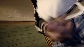 risky public jerking off outdoors. gay exhib