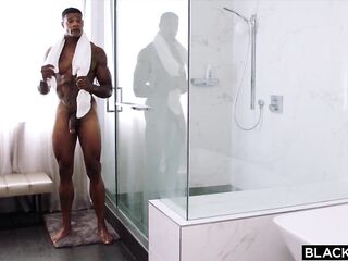 Golden-haired in Interracial Fellatio and Poses