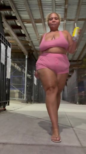 Jaw-dropping moment from &quot;Mini Skirt- Natural Fat Ass - BBW - Thick Legs Tease - High Heels - Sexy Walking Big Booty&quot;