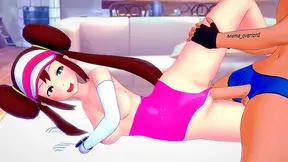 Rosa from Nanci Pokémon Trains Hard in Swimsuit for Intense Handjob & Masturbation Fun