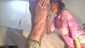 lupita sucks my cock - shooting hot cum in her mouth
