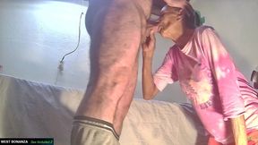 lupita sucks my cock - shooting hot cum in her mouth
