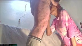 lupita sucks my cock - shooting hot cum in her mouth