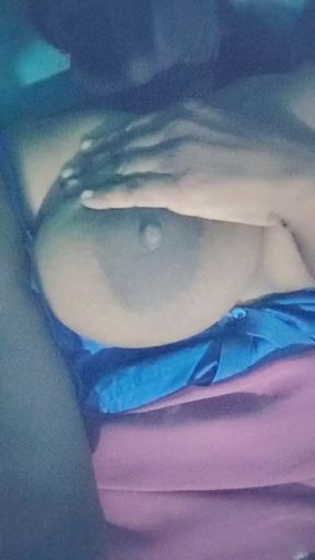 Boobs press orgasam