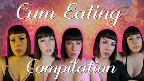 Cum Eating Compilation 1