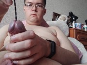 Amateur working out his urethra