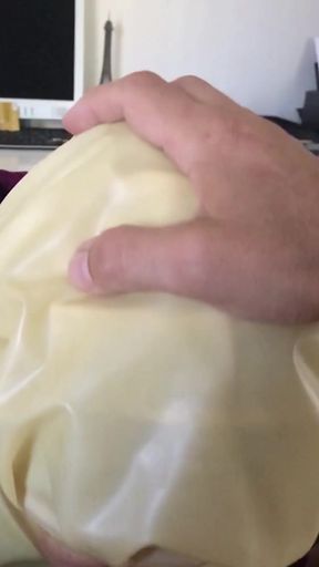 Latex Blowjob with Condom