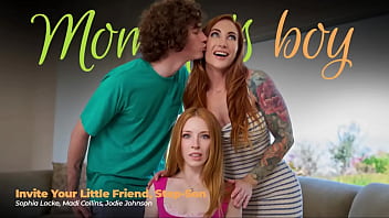 Step-Son's fantasy comes true with MILF and amateur bombshells
