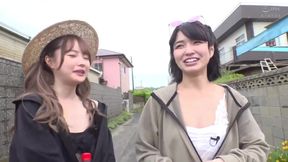 Sex with Two Girls in a See-through House on the Beach. Part.2