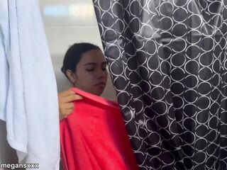 I spy on my stepaunt in her room and this babe discovers me