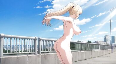 She walks nude in public cartoon hentai