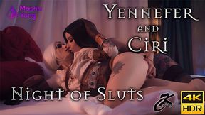 Ksu Colt, Masha Yang, Yennefer, Ciri: Fornication Frenzy Night of Swingers